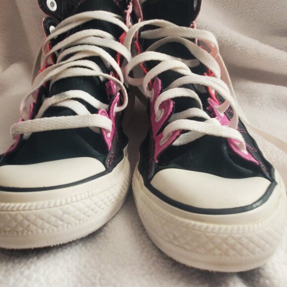 Converse Chuck Taylor High Top Women 8 Black, purple and pink - Picture 8 of 12